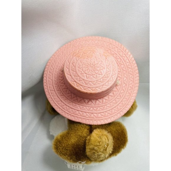 Hush Puppies Dog Stuffed Animal Vintage  Dog Small Plush Puppy With Pink Hat - Picture 2 of 12